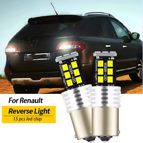 2pcs LED Reverse Light Lamp P21W BA15S 1156 for Renault Laguna 1 2 3 Kangoo Avantime Alaskan Grand S