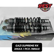 โช๊คหลังแก๊สซี่แท้ GAZI Supreme RX สำหรับ Xmax Pcx Nmax ความยาว310/320/330มิล