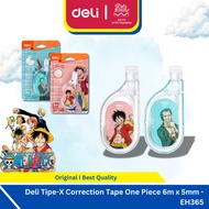 Deli Type-X Correction Tape One Piece Paper 6m x 5mm - EH365 satun retail