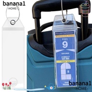 BANA Cruise Luggage Tag Holders, Steel Wire Cable Loop PVC Suitcase Label Holder, Durable Zip Seal P