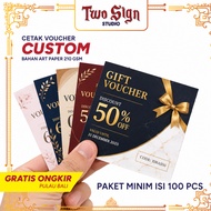 MINIMAL PRINT CUSTOM ART PAPER VOUCHER 210 GSM | PRINT STORE VOUCHER | GIFT VOUCHER | COUPON | MINIM