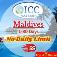 ICC_ Maldives 1-30 Days Data SIM Card| No Daily Limit | Can top up reuse