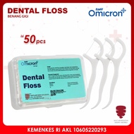 Dental Floss Contents 50 Taff Omicron Dental Floss Cleaning Equipment for Braces