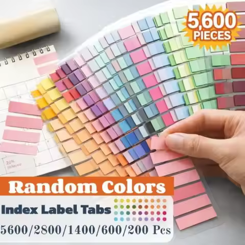 Morandi Translucent PET Index Tabs Self-Adhesive Sticky Page Markers Flags for Journal Planner Scrap