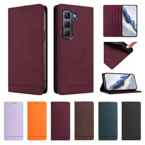 Luxury Leather Case For Infinix Hot 60 50 Pro Plus 60i 50i 50 60 Pro Cases Infinix GT 20 30 Pro Magn