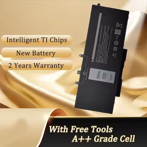 GJKNX 7.6V 68WH Laptop Battery For Dell Latitude 5490 5590 E5480 5580 For DELL Precision M3520 M3530