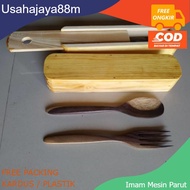 Personal wooden cutlery set, personal wooden cutlery set for office travel and souvenirs