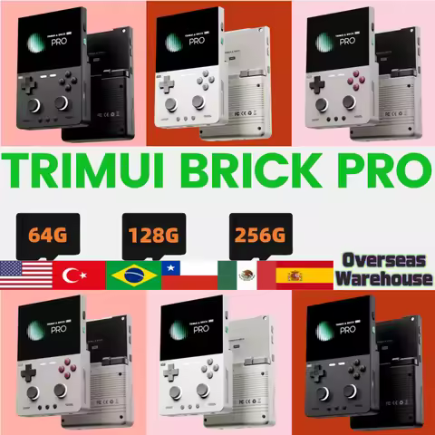TRIMUI BRICK PRO Handheld Game Console 3.95'' IPS Screen A133P Linux 4.9 System RGB Top Light Dual H