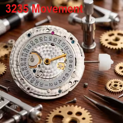 3235 Mechanical Movement Engraved automatic mechanical movement VR3235 blue balance wheel SUB/DJ mov