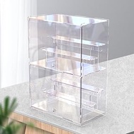 Nynelly 2 Tier Acrylic Display Case for Collectibles, Clear Acrylic Display Box with Door and Shelf, Assemble Countertop Acrylic Boxes for Display Action Figures,Funko Pop, Toys,11.8“Lx6.9 Wx15.9 H