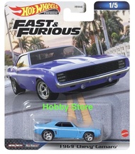 Hobby Store xe mô hình Hot Wheels Premium Fast and Furious 1969 Chevy Camaro Xanh