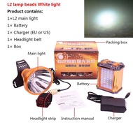 ไฟฉายคาดหัว LED พลังสูง CREE XHP70/L2 LEDไฟหน้า Led สำหรับตกปลากลางแจ้งถ้ำ