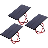 1W 6V Mini Solar Panel, 3PCS Polysilicon Cell Charger Module with 30cm Cable for Solar Lawn Lights S