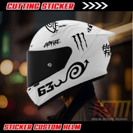 Go Free 63 helmet cutting Sticker helmet Sticker