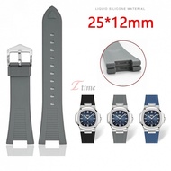 Liquid Silicone Strap for Patek Philippe Nautilus 55711 5712 5726 5980 Special Concave Interface Wat