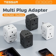 TESSAN Multi Plug Socket 4 AC Outlets and USB Adapter Extension Plug Wall Charger Small Size