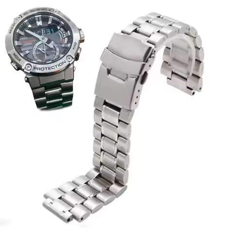 24*16mm Lug End Stainless Steel Watchband for Casio G-SHOCK GST-B200 GST-B200D Series Watches Men's 