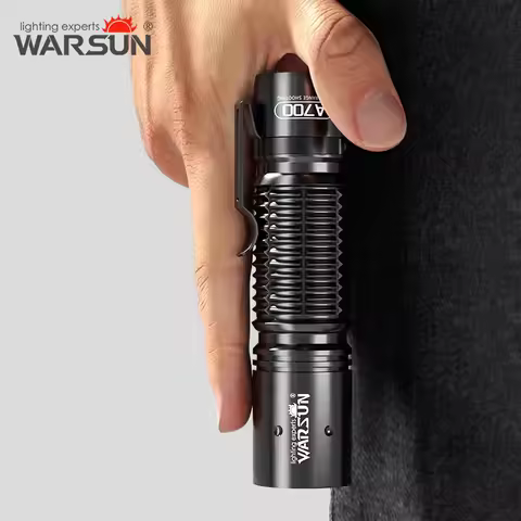 WARSUN A700 Flashlight Emergency Torch Type C Rechargeable Small Portable Lantern Hand Lamp Long Sho