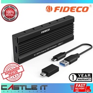 Fideco M203CS USB 3.1 Type-C M.2 SATA NGFF SSD Enclosure Aluminum Portable External Casing MR162