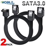 For SATA 3.0 Cable with Steel Spring Clip Lock | 6Gbps High Speed Transfer, Gold Plated Rust-Resista