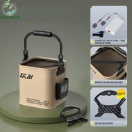 SHANLIN Foldable Bucket, Foldable Bucket Fishing Bucket Fishing Bucket, With Rope Camping Bucket Out
