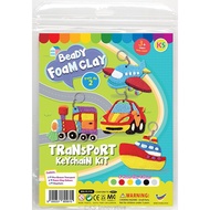 KS Foam Clay 2-in-1 Transport Keychain Kit - Train and Car/Aeroplane and Ship