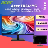 Acer EK241YG 23.8-Inch Anti-glare | 120Hz | Speaker | HDMI 1.4 | VGA ) 3 Years OnSite Warranty by Ac