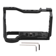 Camera Cage for A7CII A7CR A7C2 Vertical Shooting Handle with Cold Shoe Mount 1/4in 3/8in Threads Ar