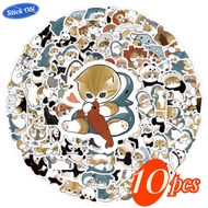 Mofusand Sticker 10 PCS Hipper Kiramekko Cat Cute Stationery Journal DIY Mobile Phone Case Notebook 