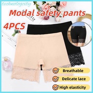 【1/4pcs】modal Safety Pants Anti-light Summer Lace Large Size Three-point Leggings Women's Thin Insur