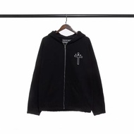 Erd Melancholy Fu Second Generation Cross Slogan Letter Zipper Sweatshirt Hooded High Street Couple 