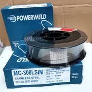 POWERWELD Mig Wire Stainless Steel Solid Mig Wire MC-308LSiM ER308LSi 5kg 0.8mm M-9282