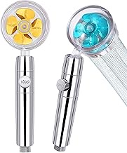 WANGCL 2 x High Pressure Shower Heads Hand Shower with Filter Turbo-charged Propeller Shower, One Bu
