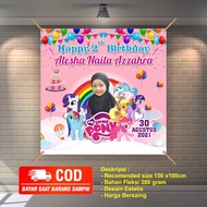 Ambil Promonya >> Bisa COD Chek Dulu SPANDUK KUDA PONY/ LITTLE PONY BANNER/ BACKDROP/ SPANDUK ULANG