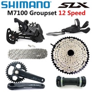 SHIMANO DEORE SLX M6100 M7100 Groupset 1x12 speed 32T 34T 170 175mm Crankset Mountain Bike Groupset 12S 10-51T Rear Dera