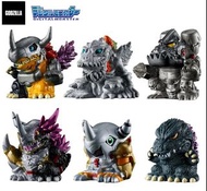 🧲預訂26年12月：PLEX  哥斯拉Godzilla VS 數碼寶貝 迷你軟膠編年史 盒玩figure（原盒6隻）