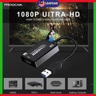 Proocam Video Capture Card 1080P 4K HDMI High Res Game HD Camera Recording Live Streaming Camera USB