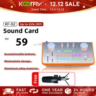 【Buy 1 Free 1】Koorfly KF02 Creative Sound Card Set Penuh Mikser Profesional 48V Telefon Mikrofon  Ch