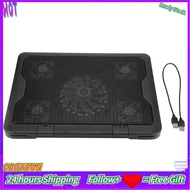 Caoyuanstore Laptop Cooling Pad  Practical Portable Ultra-Slim Silent Non-Slip USB Powered With 5 LED Fans for Notebook Stand
