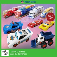 Big Police Car Ambulance Mcqueen Motor Trailer Truck Vehicles Children Toys Kereta Lumba Lori Polis 