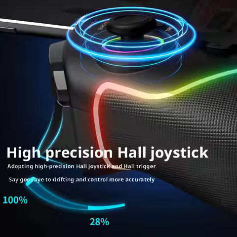 Game Dual Hall Stretch Controller With RGB Light For Mobile Phones/Tablets/PC/P4/P3/NS Consoles Game