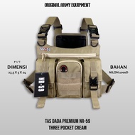 Tas Dada Pria Tactical Rompi Three Pocket Tas Dada Pria Tas Dada Pria Premium Model Terbaru NR-59 Ch