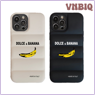 VNBIQ เคสเสื้อขนเป็ด Dolce &amp; Banana สำหรับ iPhone 11 12 13Mini 14 15 Pro Max XS XR 7 8 Plus SE2020น่ารักเคสกันกระแทก Capa BVNEA