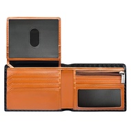 [Cc wallet] Double Fold Men 39;s Wallet Slim Minimalist RFID Blocking Multiple Cards Leather Zipper Wallet with 2 ID Windows for Men