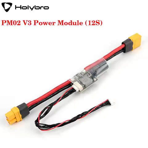 HolyBro PM02 V3 Power Module (12S) XT60 Plug and 12AWG Wire That Analog Data Output Are Supply Regul