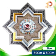 Ornamen Pvc Hiasan Fiting Lampu Plafon ukuran 50X50 Cm