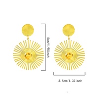 Retro Style Exaggerated Sunflower Titanium Steel Non-Fade Earrings Classy Earrings Earrings Fashion 