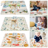 Baby Splash Mat Non-slip High Chair Feeding Mat Waterproof Baby Splat Mat Cute Cartoon Baby Spill Mat High Chair Floor Mat  SHOPSKC3746