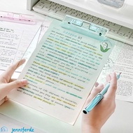 JENNIFERDZ Transparent A4 Clipboard, Document Folder Writing Tablet A4 File Folder Organizer, Writin
