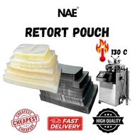 50 PCS RETORT POUCH HIGH TEMPERATURE 130°c/retort pouch aluminium &transparent/high sterillization 1